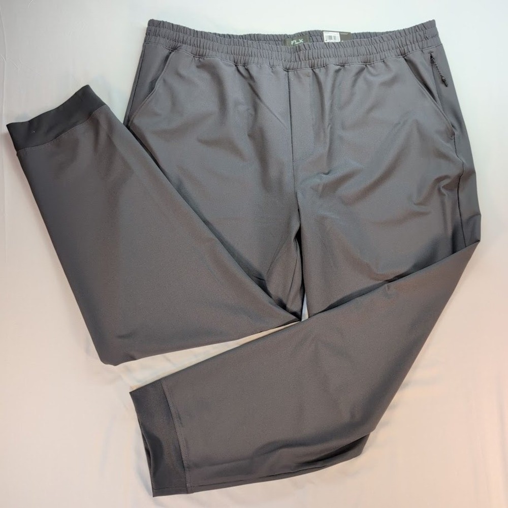 FLX Mens XXL Gray Performance Jogger Pants Stretch NWT